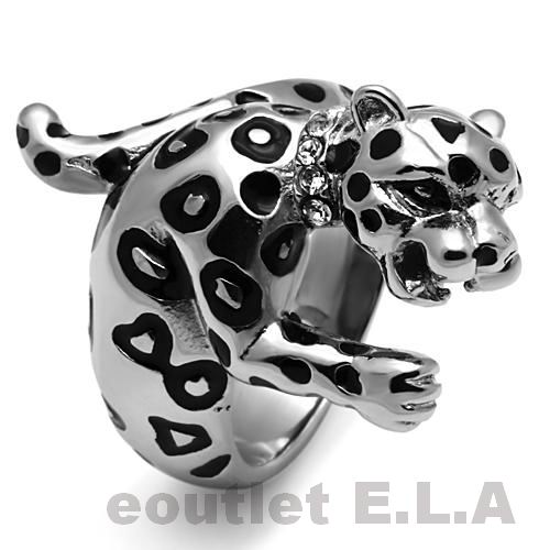 PUMA SWAROVSKI CRYSTAL STAINLESS STEEL RING-5 sizes